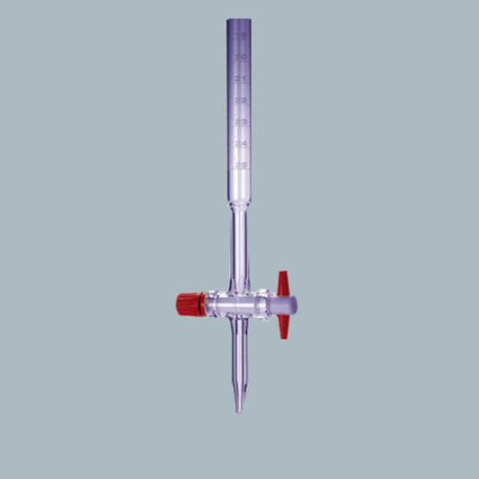 Burette with Straight Bore PTFE Key stopcock Individual Work