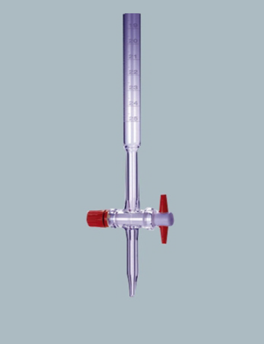 Burette with Straight Bore PTFE Key stopcock Individual Work