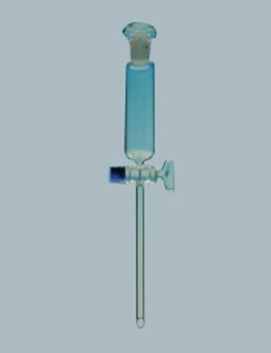 Laboratory-Glassware-Dropping-Funnels,-Cylindrical-Graduated-with-Polythelene-Stopper-and-Glass-Stopcock