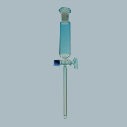 Laboratory-Glassware-Dropping-Funnels-Cylindrical-with-PTFE-key-&-Polythelene-Stopper