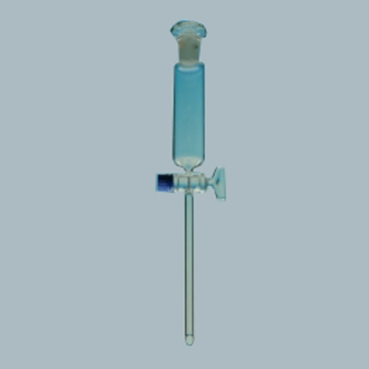 Laboratory-Glassware-Dropping-Funnels-Cylindrical-with-PTFE-key-&-Polythelene-Stopper