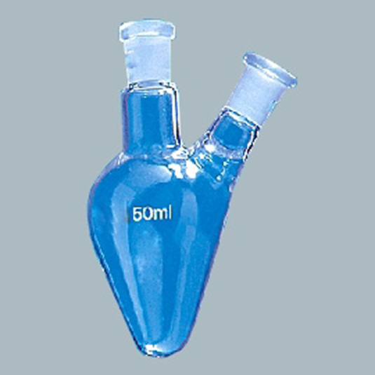 Laboratory-Glassware-Flasks-Pear-Shape-Two-neck