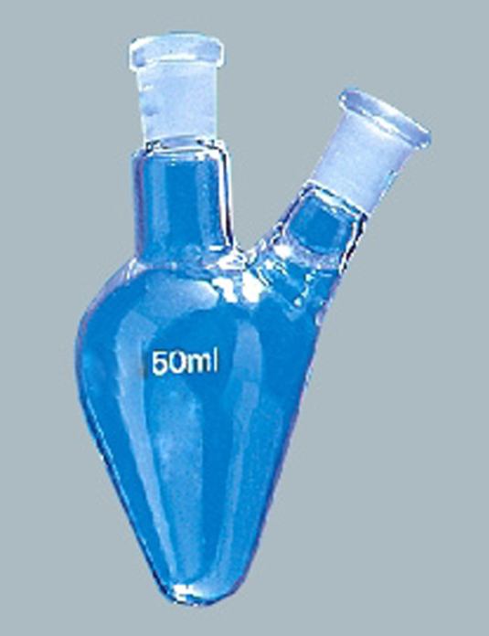 Laboratory-Glassware-Flasks-Pear-Shape-Two-neck