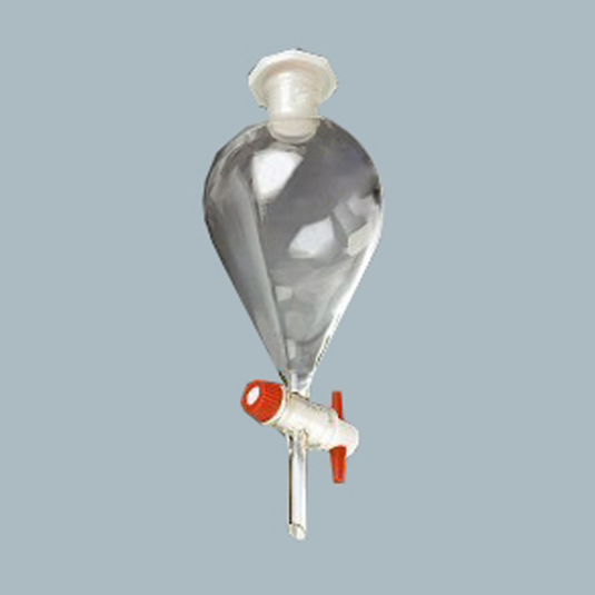 Laboratory-Glassware-Separating-Funnels-Pear-shape-with-socket-Glass-stopcock