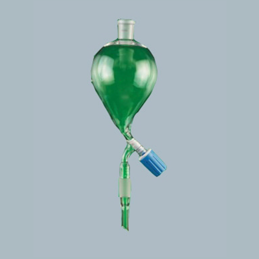 Laboratory-Glassware-Seperating-Funnels-Pear-shape-with-Socket-PTFE-Needle-Valve-stopcock-with-cone-with-stopper