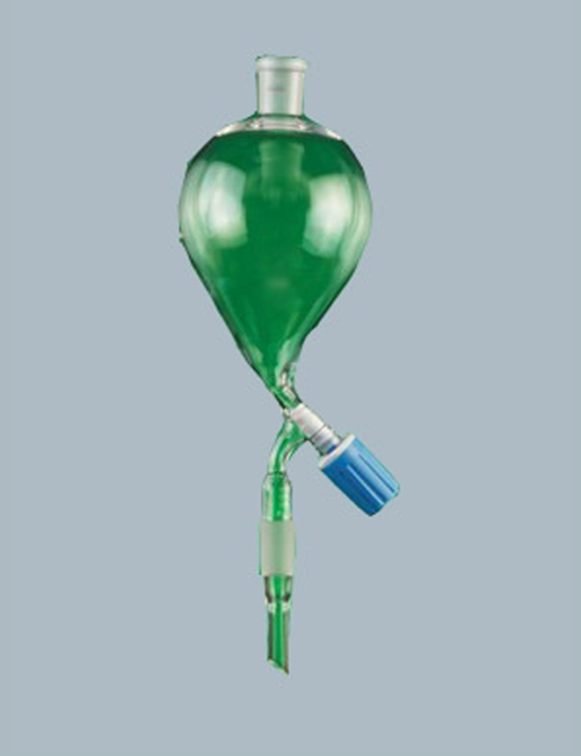Laboratory-Glassware-Seperating-Funnels-Pear-shape-with-Socket-PTFE-Needle-Valve-stopcock-with-cone-with-stopper