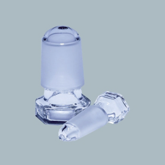 Laboratory Glassware Stopper Hollow Adapters with Tip Shape Hexagonal