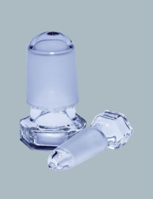 Laboratory Glassware Stopper Hollow Adapters with Tip Shape Hexagonal