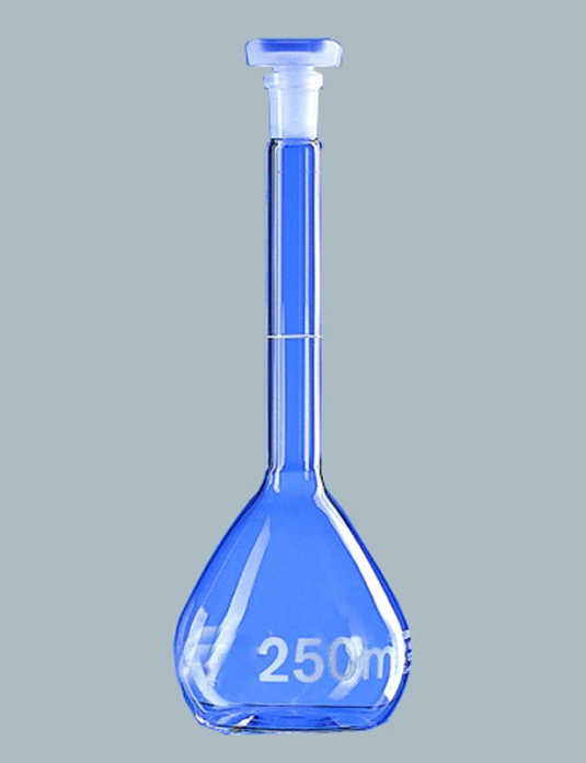 Laboratory-Glassware-Volumetric-Flask-with-one-graduation-mark-&-stopper-made-of-polythelene-Class-A