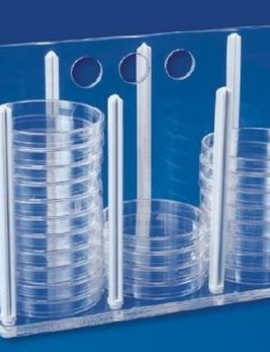 Laboratory-Platicware-Rack-For-Petri-Dishes