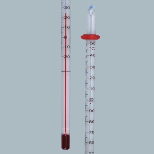 laboratory-glassware-Thermometer-White-Yellow-back-with-Red-Spirit