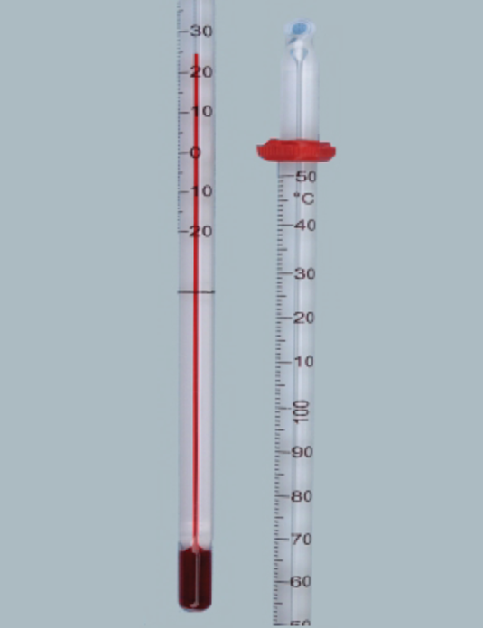 laboratory-glassware-Thermometer-White-Yellow-back-with-Red-Spirit