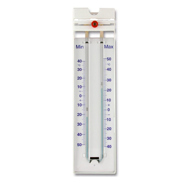 MAX-MIN THERMOMETER GREY MAGNET RE-SET - Eduscience