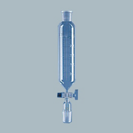 Laboratory-Glassware-Dropping-Funnels-Cylindrical-with-Socket-Screw-Type-PTFE-Key-Stopcock